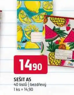 Terno SEŠIT A5 40 listů bezdřevý 1ks nabídka