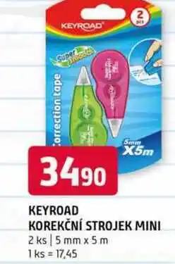 Terno KEYROAD KOREKČNÍ STROJEK MINI 2 ks 5 mm x 5m 1ks nabídka