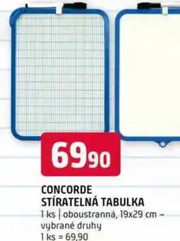 Terno CONCORDE STÍRATELNÁ TABULKA 1 ks oboustranná, 19x29 cm vybrané druhy nabídka
