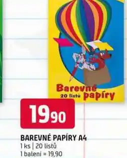 Terno BAREVNÉ PAPÍRY A4 1 ks 20 listů 1 balení nabídka