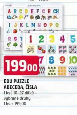 Terno EDU PUZZLE ABECEDA, ČÍSLA 1 ks 10-27 dílků vybrané druhy nabídka
