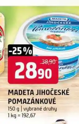 Terno Madeta Jihočeské pomazánkové 150g, vybrané druhy nabídka