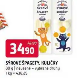 Terno SÝROVÉ ŠPAGETY, KULIČKY 80 g neuzené vybrané druhy nabídka
