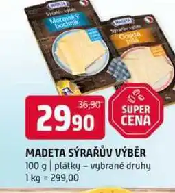 Terno MADETA SÝRAŘŮV VÝBĚR 100 g plátky vybrané druhy nabídka