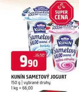 Terno KUNÍN SAMETOVÝ JOGURT 150 g vybrané druhy nabídka