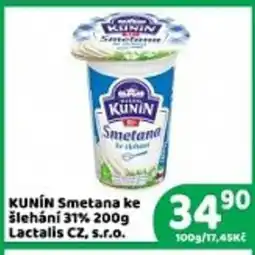 Brněnka KUNIN Smetana ke šlehání 31% nabídka