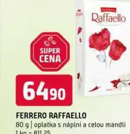 Terno FERRERO RAFFAELLO 80 g oplatka s náplní a celou mandli nabídka