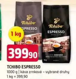 Terno TCHIBO ESPRESSO 1000 g káva zrnková vybrané druhy nabídka
