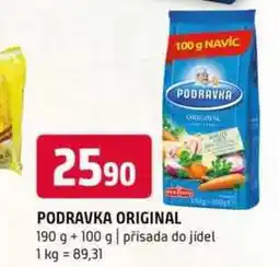 Terno PODRAVKA ORIGINAL 190 g + 100 g přísada do jídel nabídka
