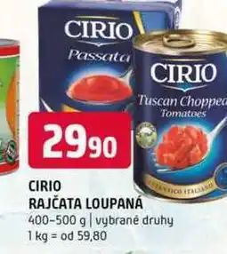 Terno CIRIO RAJČATA LOUPANÁ 400-500 g vybrané druhy nabídka
