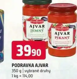 Terno PODRAVKA AJVAR 350 g vybrané druhy nabídka
