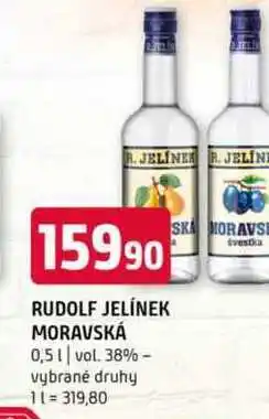 Terno RUDOLF JELÍNEK MORAVSKÁ 0,5l vol. 38% vybrané druhy nabídka