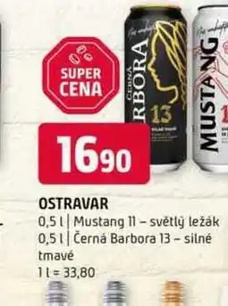 Terno Mustang 11 světlý ležák 0,5l Černá Barbora 13 - silné tmavé nabídka