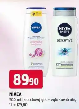 Terno NIVEA 500 ml sprchový gel vybrané druhy nabídka