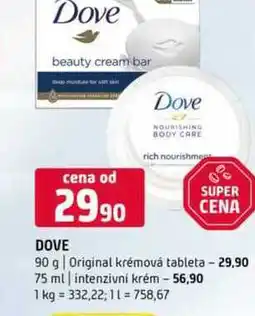Terno DOVE 90 g Original krémová tableta 75 ml intenzivní krém nabídka