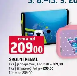 Terno ŠKOLNÍ PENÁL 1 ks jednopatrový Football 1 ks třípatrový Fairy nabídka