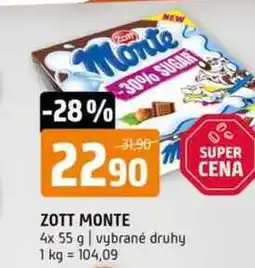 Terno ZOTT MONTE 4x 55 g vybrané druhy nabídka