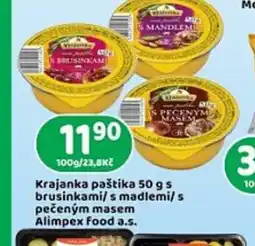 Brněnka Krajanka paštika s brusinkami/ s madlemi/s pečeným masem Alimpex Food a.s. nabídka