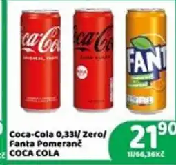 Brněnka COCA-COLA ZERO FANTA Pomeranč nabídka