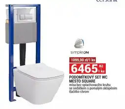 Merkury Market Podomítkový set wc mesto square nabídka