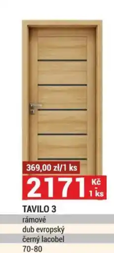Merkury Market Tavilo 3 rámové dub evropský černý lacobel nabídka