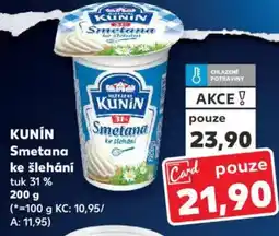 Kaufland KUNIN Smetana ke šlehání nabídka