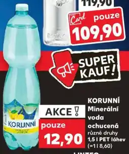 Kaufland KORUNNÍ Minerální voda ochucená nabídka