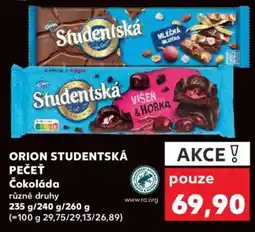 Kaufland ORION STUDENTSKÁ PEČEŤ Čokoláda nabídka