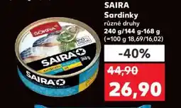 Kaufland SAIRA Sardinky nabídka