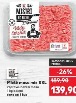 Kaufland Mleté maso mix xxl nabídka