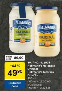 Tesco Hellmann's Majonéza Originál Hellmann's Tatarská Omáčka nabídka