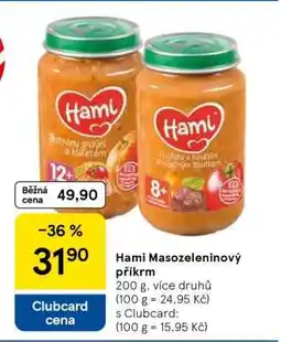Tesco Hami masozeleninový příkrm nabídka
