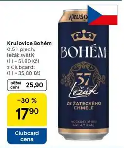 Tesco Krušovice Bohém nabídka