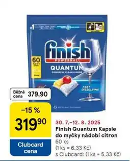 Tesco Finish Quantum Kapsle do myčky nádobí citron nabídka