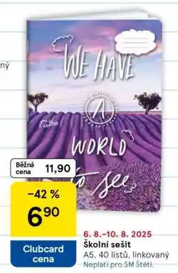 Tesco Školní sešit nabídka