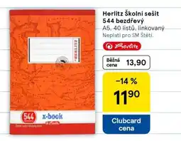 Tesco Herlitz Školní sešit 544 bezdřevý nabídka