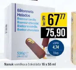 Jip Nanuk vanilka a čokoláda 16 x 55 ml nabídka