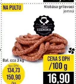 Jip Klobása grilovací jemná nabídka