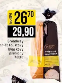 Jip Breadway chléb toustový kváskový pšeničný nabídka