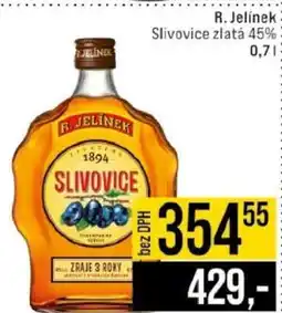 Jip R. Jelínek Slivovice zlatá 45% nabídka