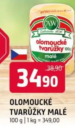 Terno Olomoucké tvarůžky – malé nabídka