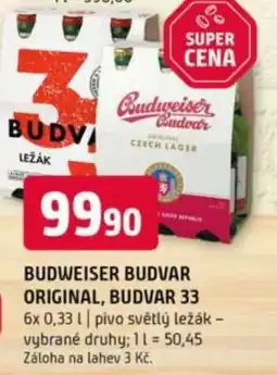 Terno Budweiser Budvar Original Budvar 33 nabídka