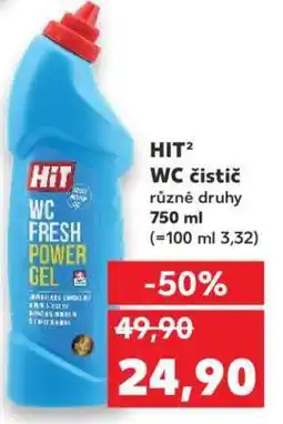 Kaufland HIT² WC čistič nabídka