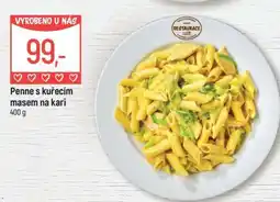 Globus Penne s kuřecím masem na kari nabídka