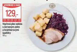 Globus Vepřová plec selská s červeným zelím a bramborovými špalíčky nabídka