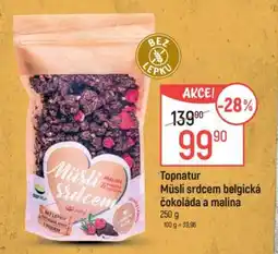 Globus Topnatur Müsli srdcem belgická čokoláda a malina nabídka