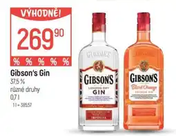 Globus Gibson‘s Gin nabídka
