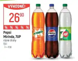 Globus Pepsi, Mirinda, 7Up nabídka