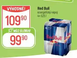 Globus Red Bull energetický nápoj 4× 0,25 l nabídka