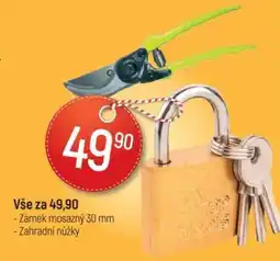 Globus Zámek mosazný 30 mm a Zahradní nůžky nabídka